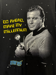 1996 Stanley Desantis Star Trek Captain Kirk TShirt. XLarge