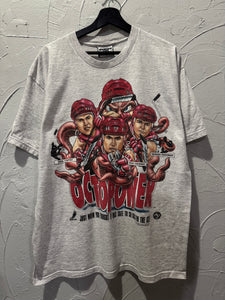 90s Detroit Red Wings Octopower Caricature TShirt. XLarge